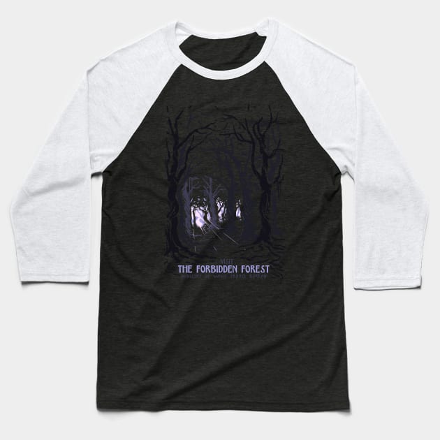 Visit The Forbidden Forest Baseball T-Shirt by mathiole